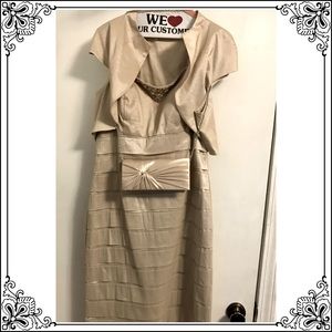 Women’s Party Dress, Shrug, Purse Bundle